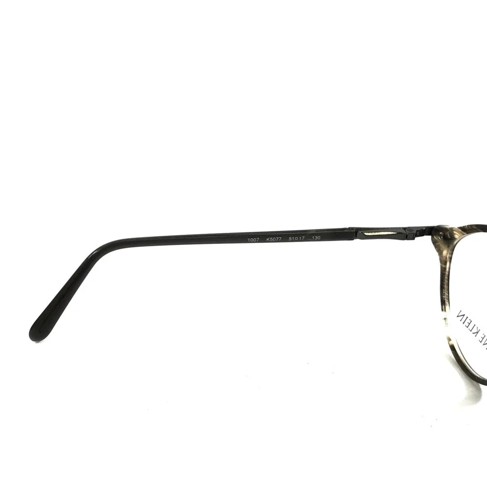 Anne Klein Eyeglasses Frames K5077 1007 Brown Gray Oval Full Rim 51-17-130